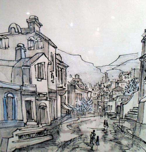 Arthur Cantrell - Malay quarters - A stunning mixed media painting - Invest now!!
